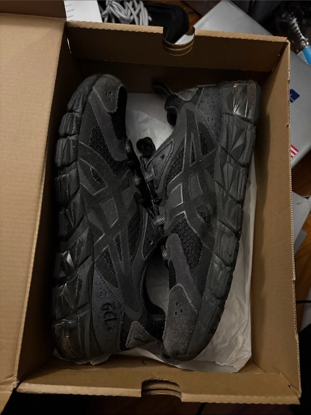 Asics Men's Black GEL Athletic Sneakers
